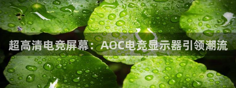 完美电竞开箱：超高清电竞屏幕：AOC电竞显示器引领潮流